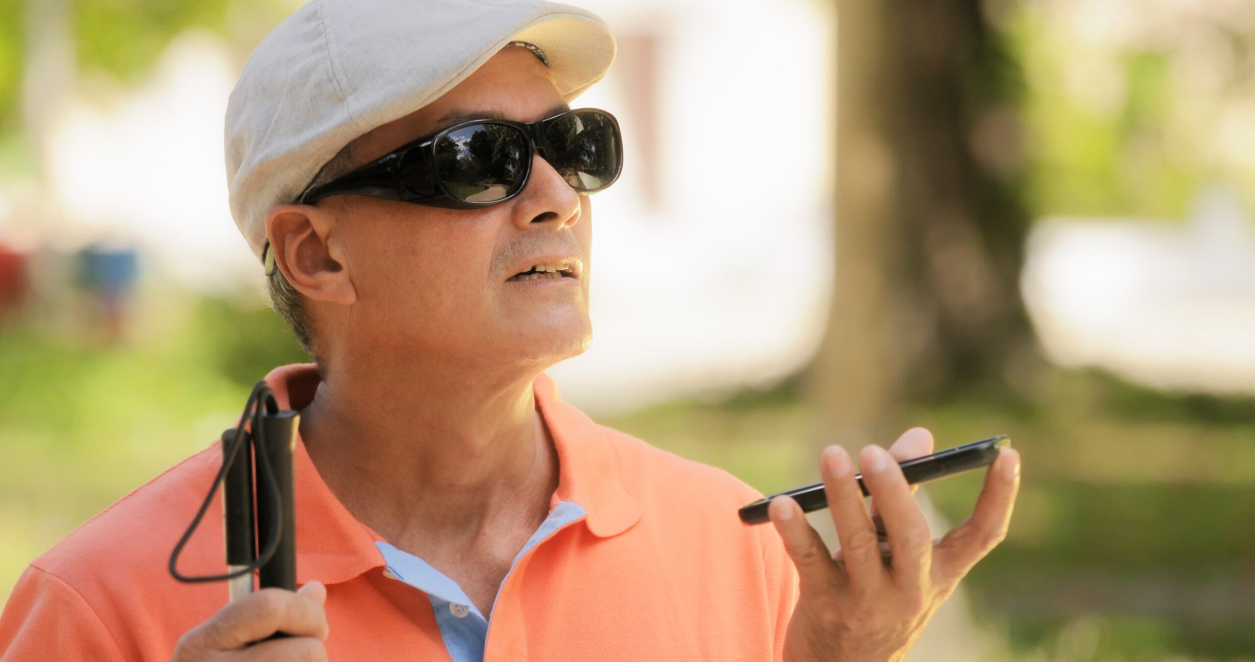 visually impaired mobile interface user