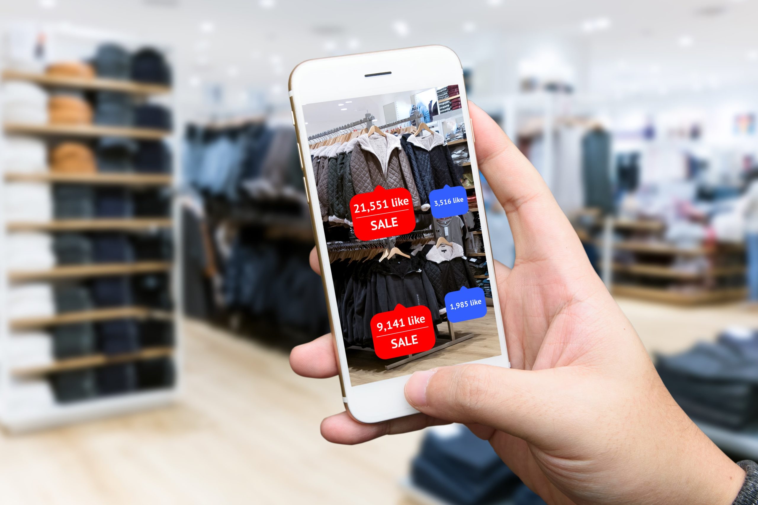 Innovation für Virtual und Augmented Reality beim Einkaufen der Zukunft