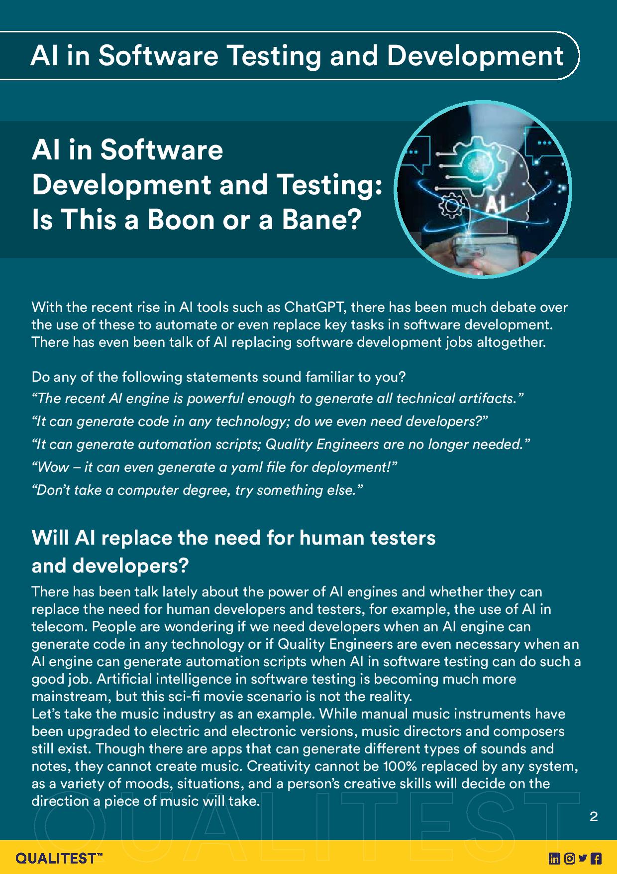 The Rise and Impact of AI and ChatGPT on the World of Software Testing